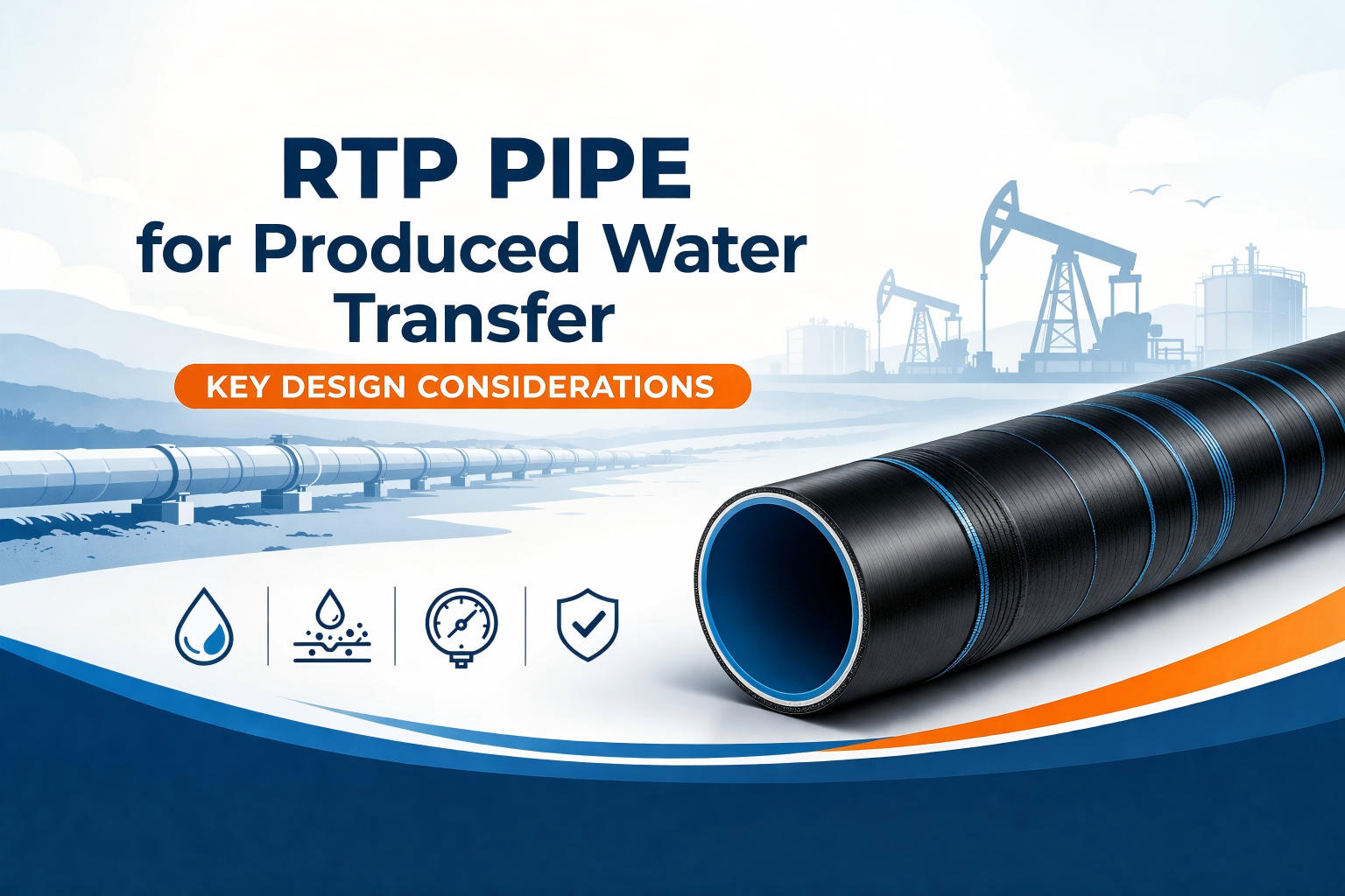 Tuber&iacute;a RTP para transferencia de agua producida: consideraciones clave de dise&ntilde;o